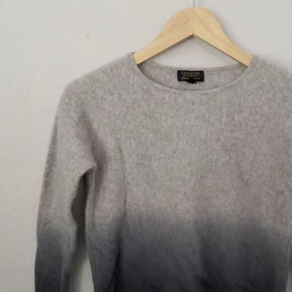 CHARTER CLUB | Ombré Gray Gradient Luxury Cashmere  Sweater Soft | Small Petite - Picture 2 of 5